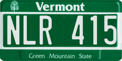 VT license plate NLR415