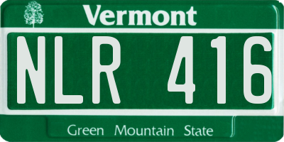 VT license plate NLR416