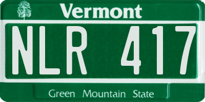 VT license plate NLR417