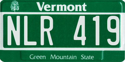 VT license plate NLR419
