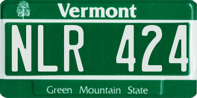 VT license plate NLR424