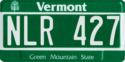 VT license plate NLR427