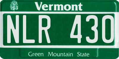 VT license plate NLR430