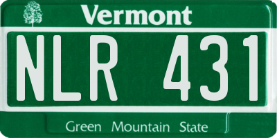 VT license plate NLR431