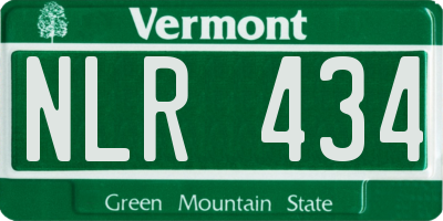 VT license plate NLR434