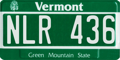 VT license plate NLR436