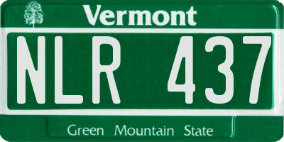 VT license plate NLR437