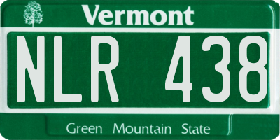 VT license plate NLR438