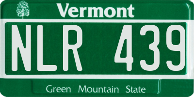 VT license plate NLR439