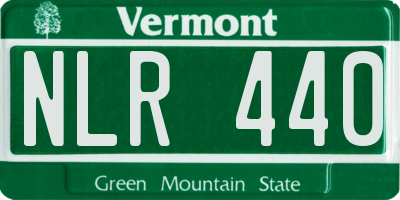 VT license plate NLR440