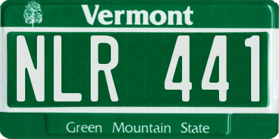 VT license plate NLR441