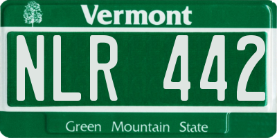 VT license plate NLR442