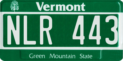 VT license plate NLR443