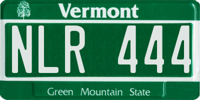 VT license plate NLR444