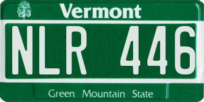 VT license plate NLR446