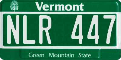 VT license plate NLR447