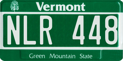 VT license plate NLR448