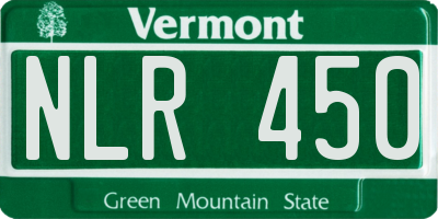 VT license plate NLR450