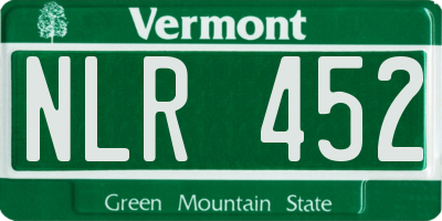 VT license plate NLR452