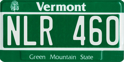 VT license plate NLR460
