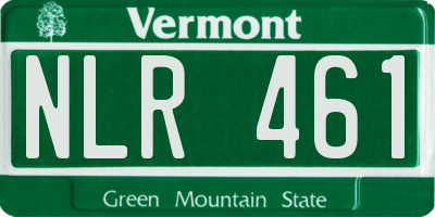 VT license plate NLR461