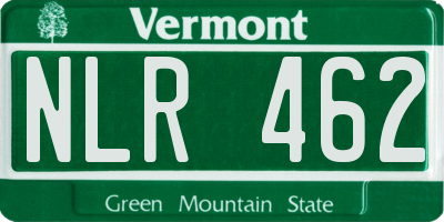 VT license plate NLR462