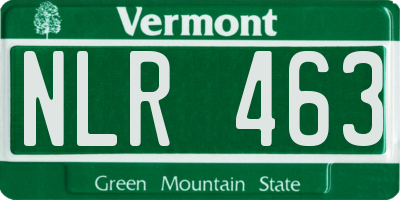 VT license plate NLR463