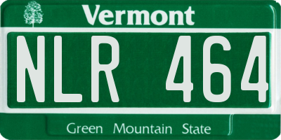 VT license plate NLR464