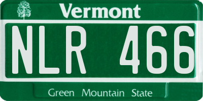 VT license plate NLR466