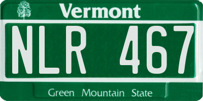 VT license plate NLR467