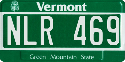VT license plate NLR469