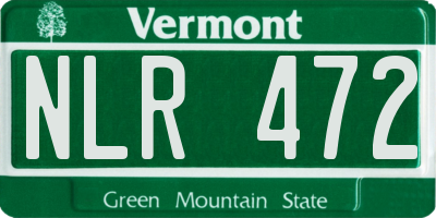 VT license plate NLR472