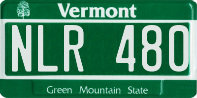 VT license plate NLR480
