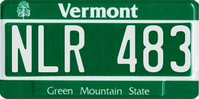 VT license plate NLR483
