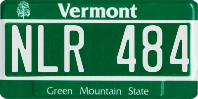 VT license plate NLR484