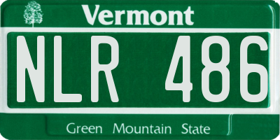 VT license plate NLR486