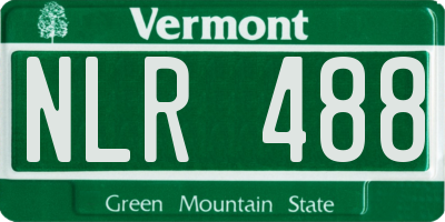 VT license plate NLR488