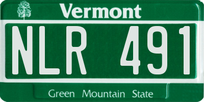 VT license plate NLR491