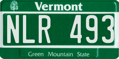 VT license plate NLR493