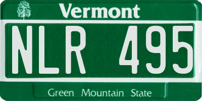VT license plate NLR495