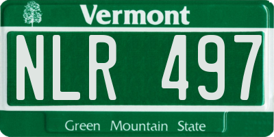 VT license plate NLR497