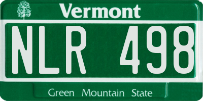 VT license plate NLR498