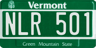 VT license plate NLR501