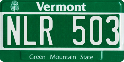 VT license plate NLR503