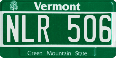 VT license plate NLR506