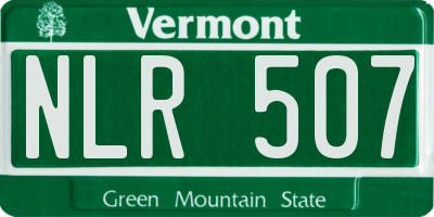 VT license plate NLR507