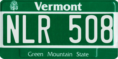 VT license plate NLR508