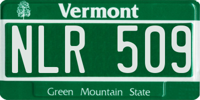 VT license plate NLR509