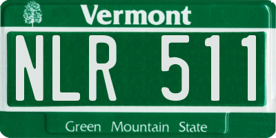 VT license plate NLR511