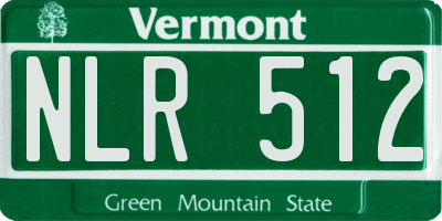VT license plate NLR512